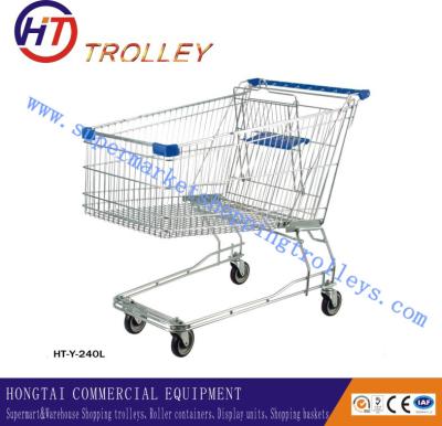 China Large Steel Metal Grocery Store Shopping Carts Shopping Trolley Unfolded for sale