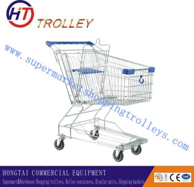 China Galvanized Coating Toy Metal Shopping Cart Unfloding Style 80L , Logo Printed for sale