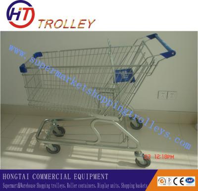 China 125L German Metal Shopping Trolley / Cart In Powder Coat Finished For Supermarket for sale