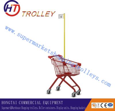 China Small Powder Plated Children Shopping Carts 20 Liters , Mini Kid Shopping Trolley for sale