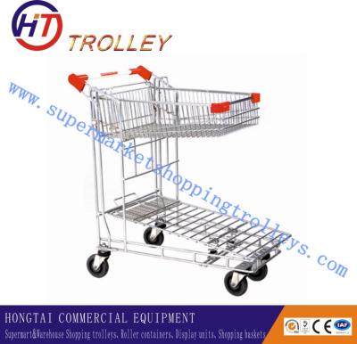 China Supermarket Iron Grocery Store Shopping Carts Trolley Folding Type for sale