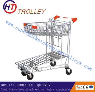 China Four Wheels Wire Transport Shopping Trolley For Airline , Caster Size 4