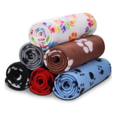 China Comsmart Paw Print Blanket Warm Pet Blanket Double-Sided Velvet Printed PORTABLE Blanket for Dogs and Cats Blanket for sale