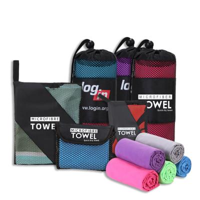 China Moisture Absorption Quick-drying Velor Towel Combination Microfiber Sports Towel Double-Sided Sports Sweat Towel for sale