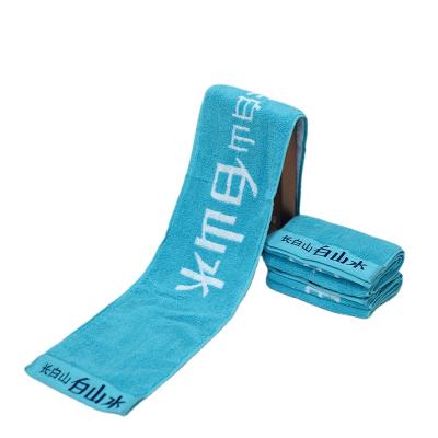 China Water Absorption Custom Sports Jacquard Cotton Fitness Towel Jacquard Gym Towel Printed Gym Running Sweat Wipes Sports Towel for sale