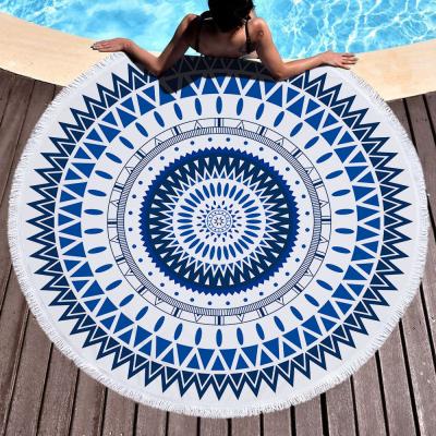 China Microfiber Sandless Beach Towel Round Beach Swimming Travel Travel Towel Ultralight Quick-Drying Beach Towel Outdoor Towel for sale