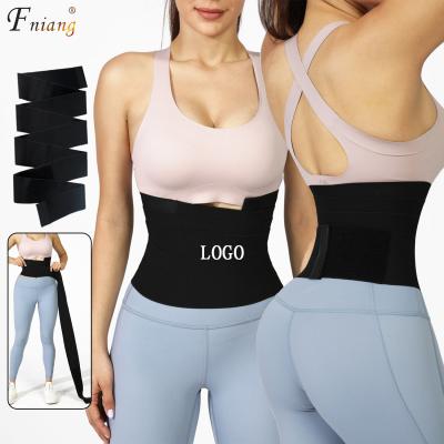 China Unisex Breathable Adjustable Waist Trainer With Logo Plus Size Elastic Shaper Tummy Control Bandage Breathable Belt For Fat Burning Slim for sale