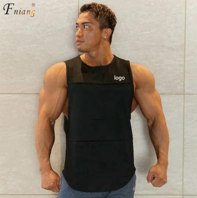 China Custom Fitness Wear Breathable Quick Dry Mens Solid Color Sleeveless T-Shirts Running Outdoors Jogging Training Casual Vest For Workout for sale