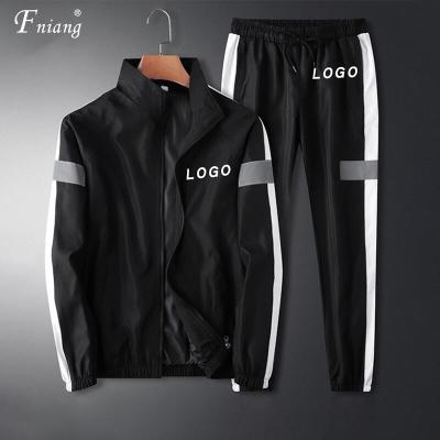 China 2pcs Men's Breathable Stylish Tracksuit Hoodie Tops Joggers Pants Teams Zipper Sports Jacket For Gym Workout And Outdoor Fitness for sale