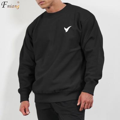 China Custom Simple Wicking Mens Moisture Color Breathable Hoodies With Ribbed Edge O-Neck Casual Long Sleeve Top For Running Workout Exercising for sale