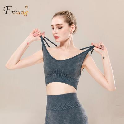 China OEM Breathable High-Elasticity Seamless Sports Bra With Straps And Yoga Vest for sale