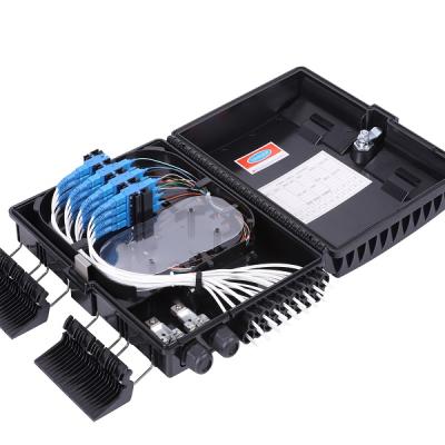 China Waterproof Ftth APC/UPC ABS APC FTTH 16 Core Fiber Optic Splitter ftth Terminal Box for sale