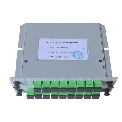 China Ftth 1*16UPC/APC fiber optic equipment fiber splitter ftth cassette type PLC splitter factory sell high quality for sale