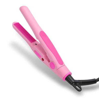 China Professional Mini Ceramic Flat Iron Titanium LED Tourmaline Tourmaline OEM Power Plug Steam Hair Straightener Comb Household Hair Straightener Brush for sale