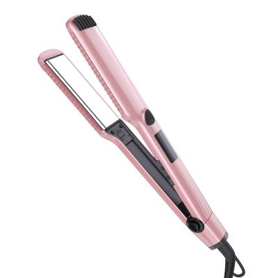 China OUTDOOR Sales Professional Ceramic Ionic Flat Iron LED Hair Straightener Household Tourmaline Dish Parts Power Wave Hotel Rohs Cord for sale