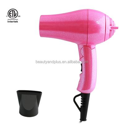 China Lovely small double gold foldable foldable voltage rose gold universal voltage take away quiet hotel travel mini hair dryer for sale