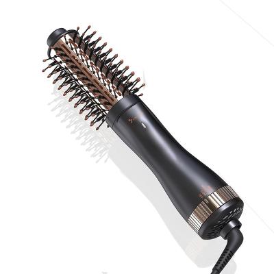 China Travel Ionic Small Size 125V USA Plug In Hair Dryer Aluminum Brush Barrel Negative Ion Hair Styling Appliances Electric Hot Airbrush for sale