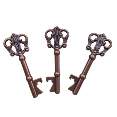 China Sustainable Vintage Keys in Bulk Skeleton Key Bottle Opener Wedding Party Favors for Wedding Guest for sale