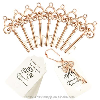 China Sustainable Wedding Favors Key Bottle Opener Gifts or Souvenirs for guests Bulk Bridal Shower Party Favors with Card Tag and Chains for sale