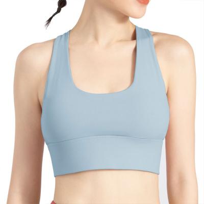 China Fashionable Sweat-Wicking HQSLP Sports Bra Shirts For Women Running Bra for sale