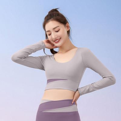 China HQSLP Breathable Custom Yoga Sets Women Yoga Cropped Tops With Leggings Workout Fitness Yoga Seamless Sets for sale