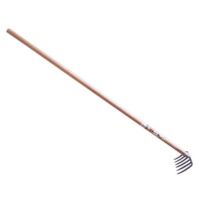 China Garden Rake Free Samples Selling Lawn And Gardening Tools Agricultural Rake With Wooden Handle for sale