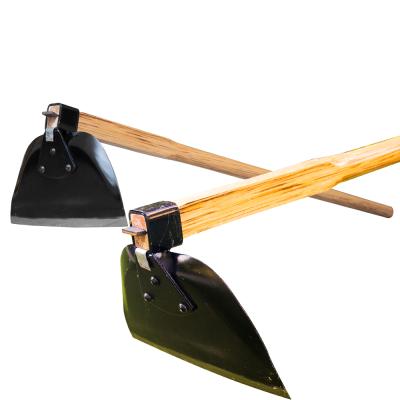 China Garden Rake Good Quality Long Handed Garden Premium Hand Forged Hand Plow Hoe for sale