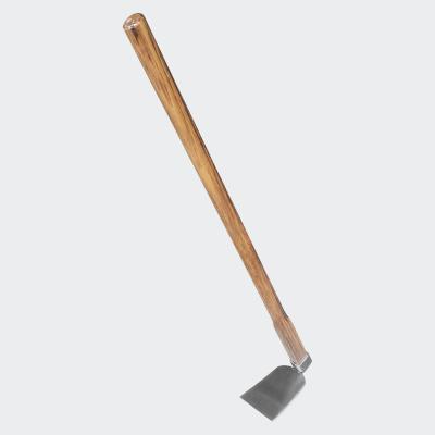 China AGRICULTURE GARDEN DIGGING factory sells high quality wooden handle thickened stainless steel hoe and carbon steel hoe for sale