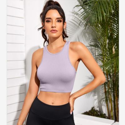 China Breathable Seamless Crop Top Fitness Vest Yoga Workout Gym Bra Fashion Sports Bra Top for sale