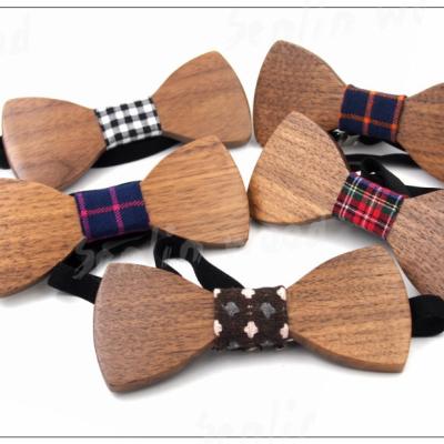 China Fashion gentleman style factory direct sale suit solid wood bow tie for sale