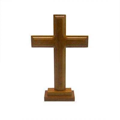 China Solid Wood Christian Catholic Cross Modern Simple European Cross Decoration for sale