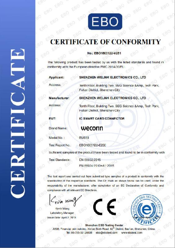 CE - Shenzhen Welink Electronics Co., Ltd.