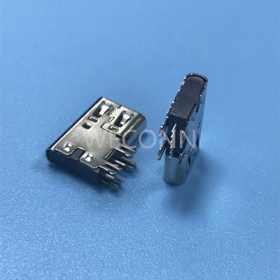 China Female Side Type C USB 3.1 PCB 6pin Insert Connector for sale