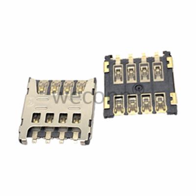 China Automotive High Quality SMT Type 8pin Micro SIM Card Push Pull Connector for sale