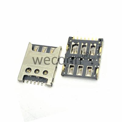 China Cheap 7pin Automotive SIM Card Reader with CD PIN PCB Board SIM NANO Card Connector for sale