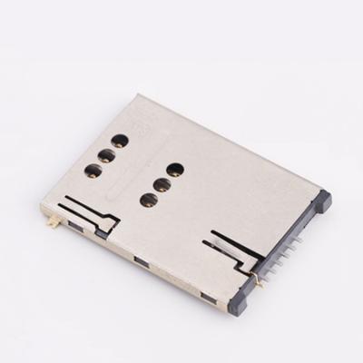 China High quality pcb offer push push 6+1 pin pcb sim card connector for sale