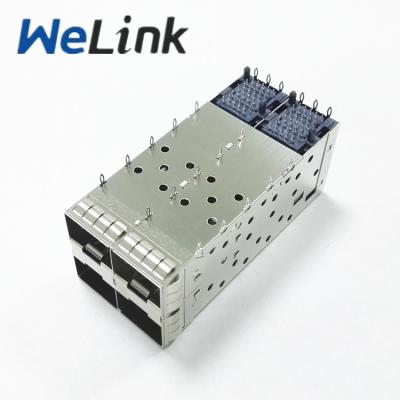 China High Quality Press-Fit 2*2 Type SFP Cage Transceiver Slot Optical Fiber Module With Heatsink SFP Module SFP Cage WL-SFP190-081 for sale