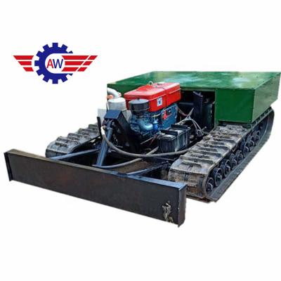 China Building Material Stores Small Rubber Track System For Small Vehicle Lawn Mower Undercarriage Chassis DC 48v 24v Motor for sale