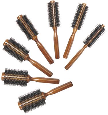 China TIANBA Barber Styling Brush Round Boar paddle stiffen vented wood hair brush to dry for sale