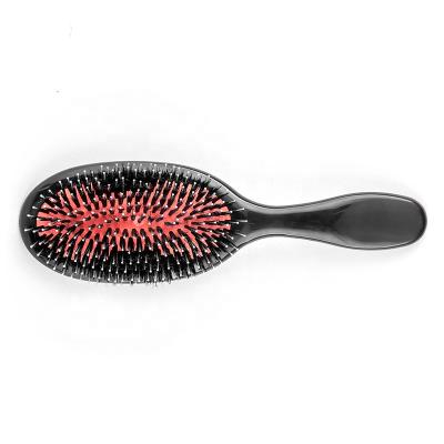 China Free Sample Nondisposable Boar Bristle Detangling Cushion Paddle Hair Brush With Plastic Handle for sale