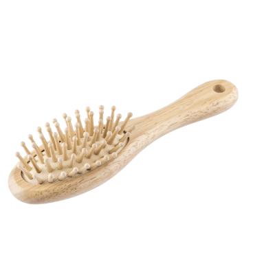 China Mini Bamboo Paddle Hairbrush For Detangling Eco-Friendly Nondisposable Hair for sale