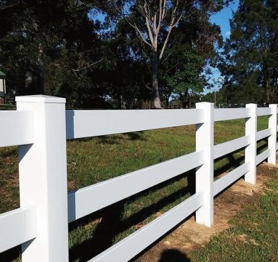 China ECO Friendly Vinyl PVC White Horse Rail Fence Garden Fence for sale