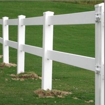 China Heavy Duty 2 Rails 3 Rails Pvc Horse Fence Vinyl Fence For Farm for sale