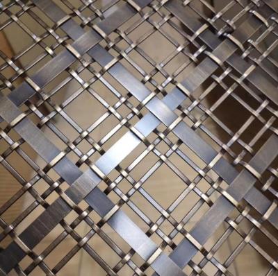 Cina Architettura Flat Wire Mesh Crimped Woven Wire Mesh ottone bronzo acciaio inossidabile tessuto metallo decorativo mesh in vendita