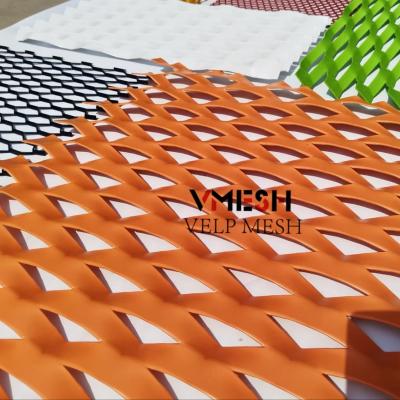 China architectural Decorative Facade Metal Mesh Ceiling Diamond Aluminum Mesh Tiles for sale