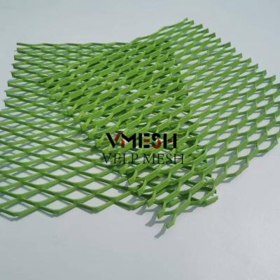 China Hexagon Hole Expanded Curtain Wall Metal Mesh Facade Cladding Facades Decoration for sale