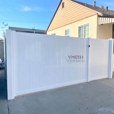 China White Color Anti Aging Vinyl Garden Fencing With Solid Panel for sale