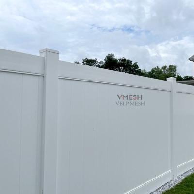 China White Plastic PVC Vinyl Privacy Fence Panels Environmentally Friendly for sale