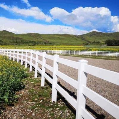 China Durable PVC Vinyl Garden Rail Fencing Ranch Paddock Horse Fencing for sale