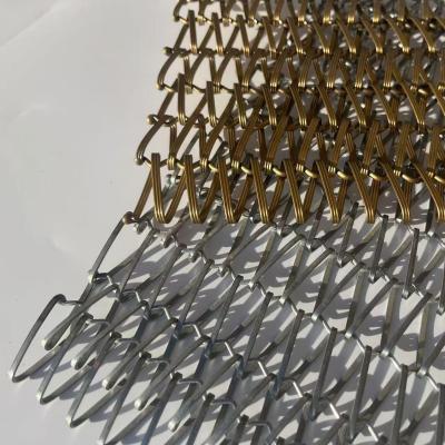 China Stainless Steel 304 / 316 Woven Metal Mesh Architectural Mesh Screen for sale